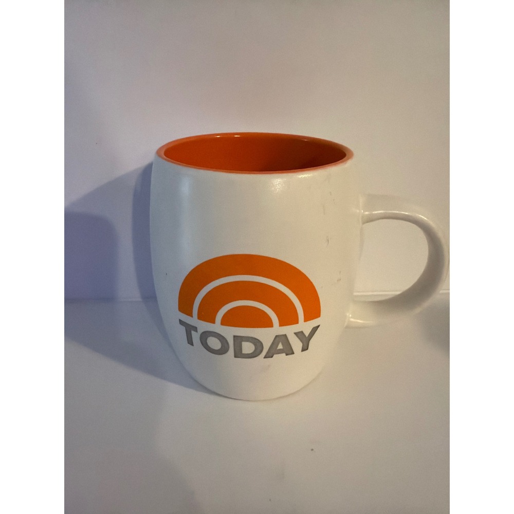 NBC Today Show Coffee Mug White Orange Logo Ceramic Souvenir Tea Cup